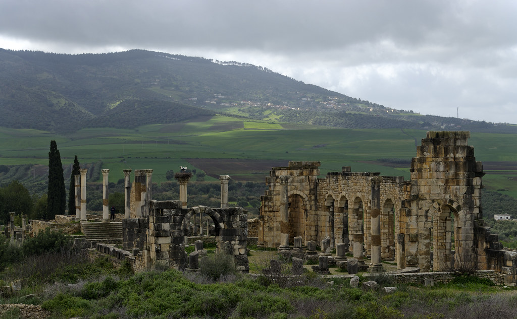 UNESCO World Heritage Site Mausoleum of Volubilis Roman Empire in Africa Basilica of Volubilis Volubilis Excavations Roman Empire